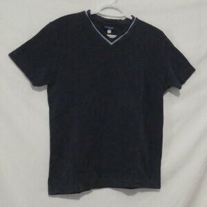 GUESS JEANS | medium | Blue Cotton V-Neck Short Sleeve Shirt